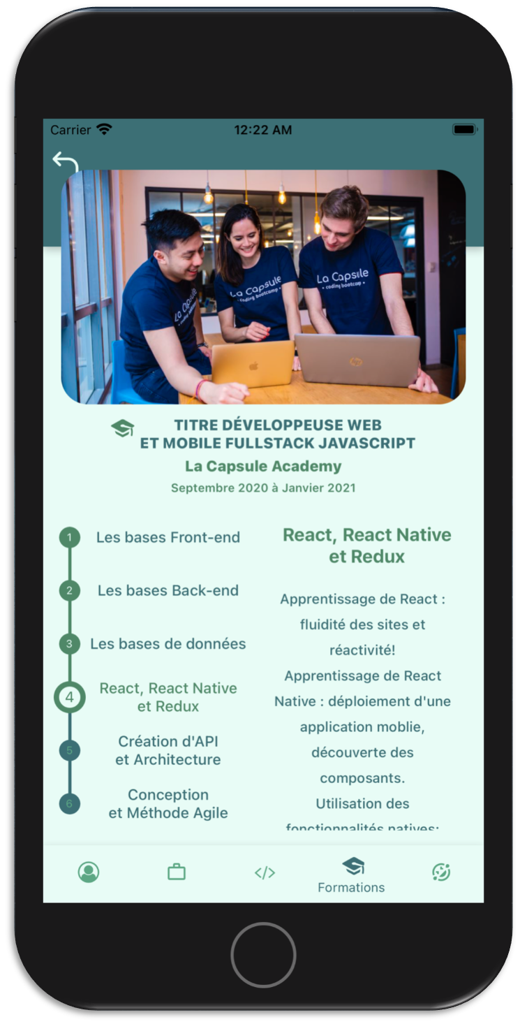 mobile CV app